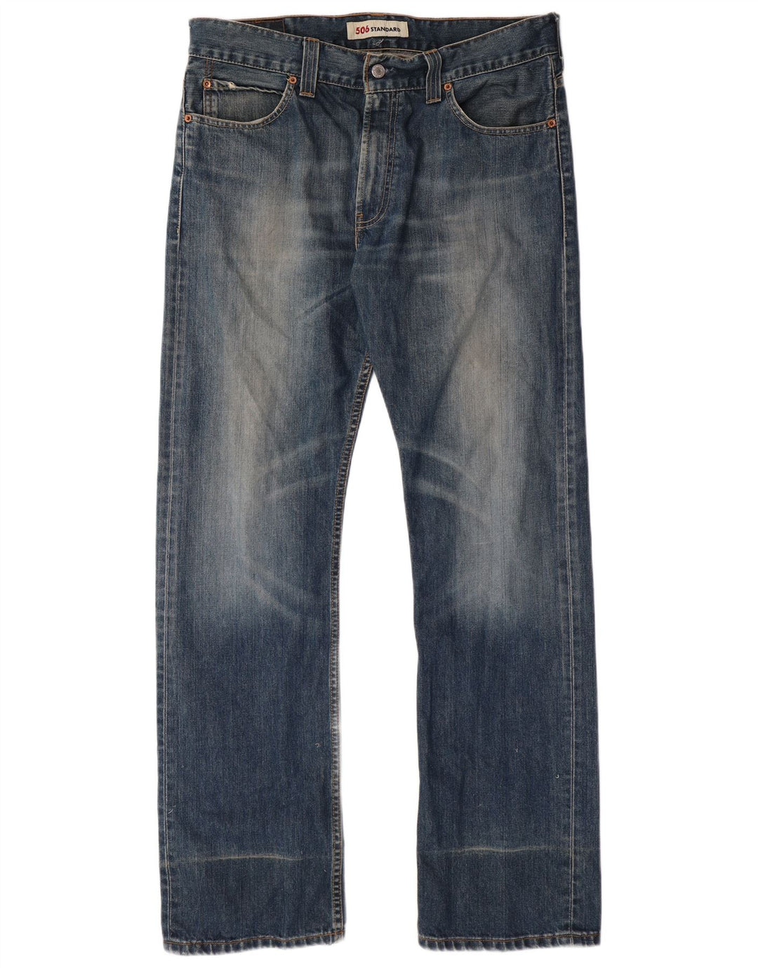 LEVI'S Herre 506 Straight Jeans W36 L34 Blå Bomuld