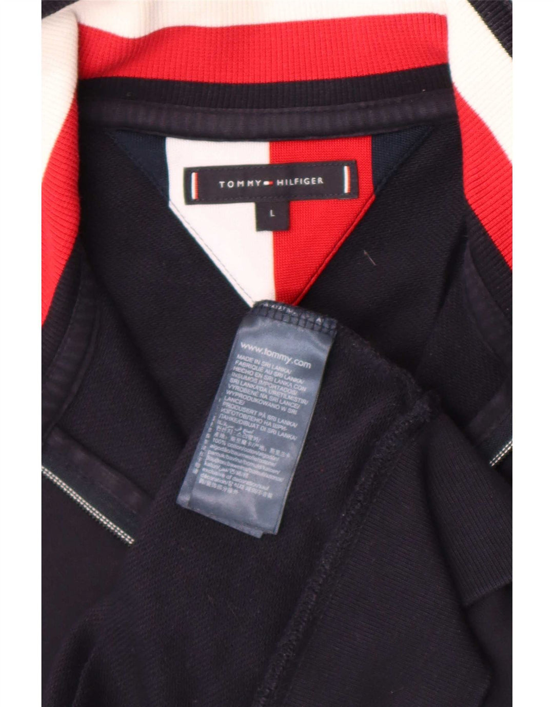 Tommy Hilfiger Herre træningsdragt Top jakke Stor marineblå bomuld