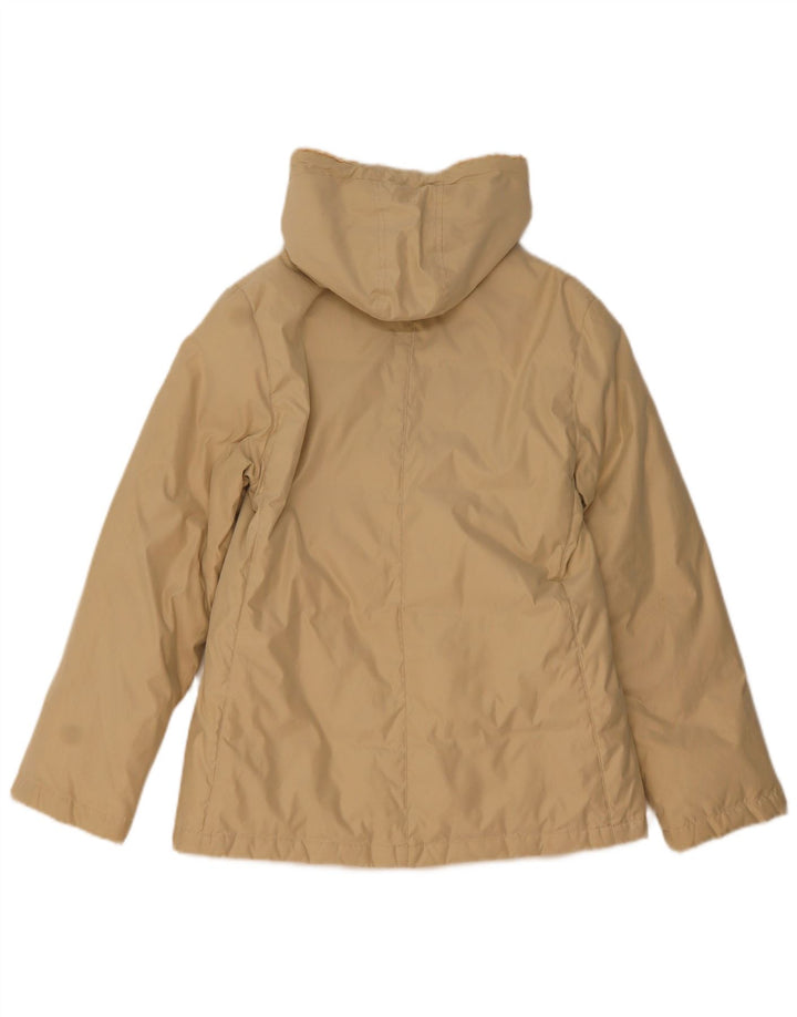 Fila vindjakkejakke med hætte til kvinder UK 12 Medium Beige Polyester
