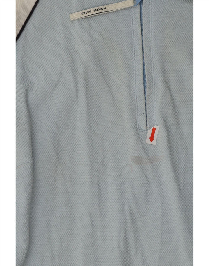 NORTH SAILS Dame poloshirt med lynlås DK 12 Medium Blue Colourblock