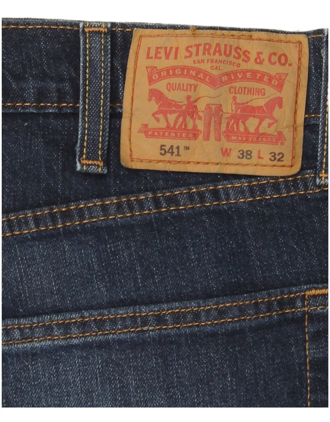 LEVI'S Herre 541 Straight Jeans W38 L32 Marineblå Bomuld