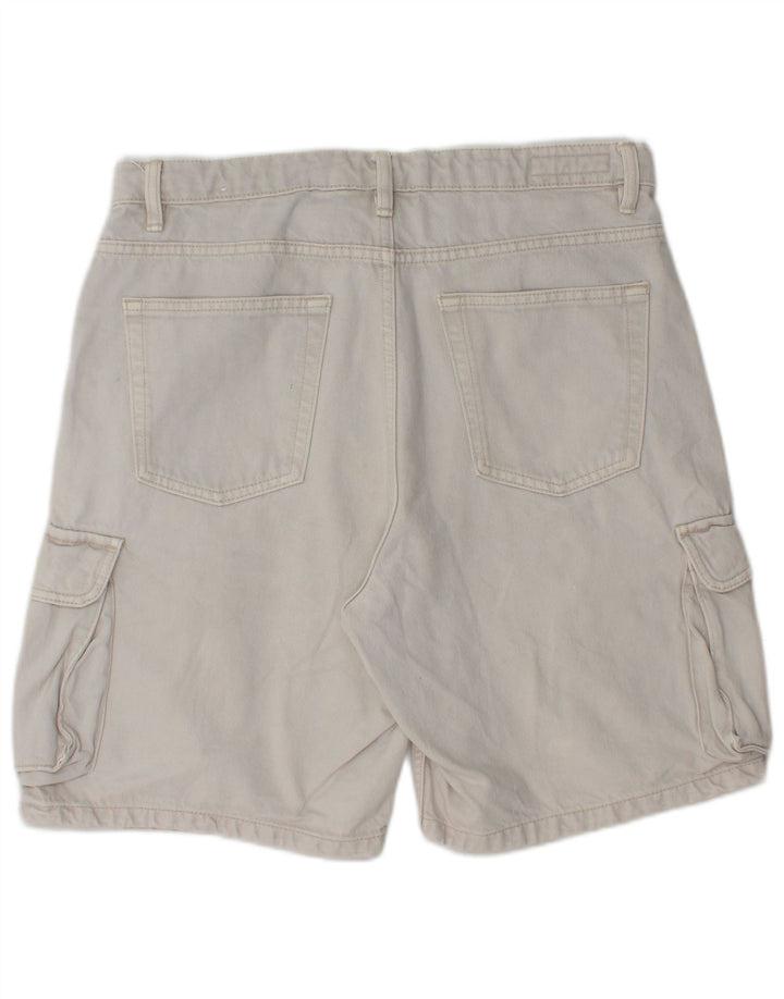 Zara Herre Cargo Shorts EU 44 Large W34 White Bomuld