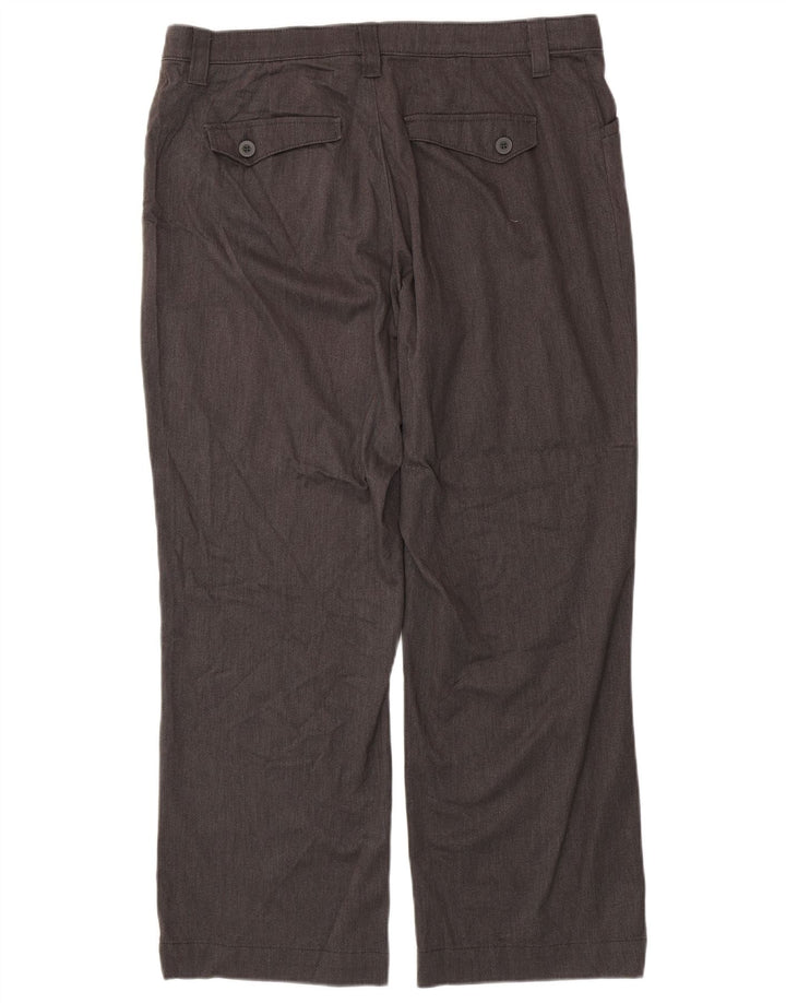 LEE Dame Højtaljede Lige Casual Bukser US 18 2XL W38 L29 Grå