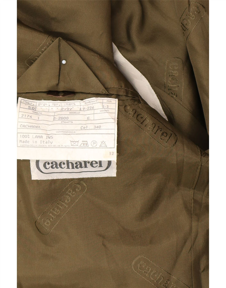 Cacharel Herre 2-knaps blazerjakke IT 50 Large Khaki Wool