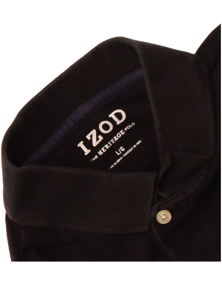 IZOD Polo Shirt til mænd Large Sort