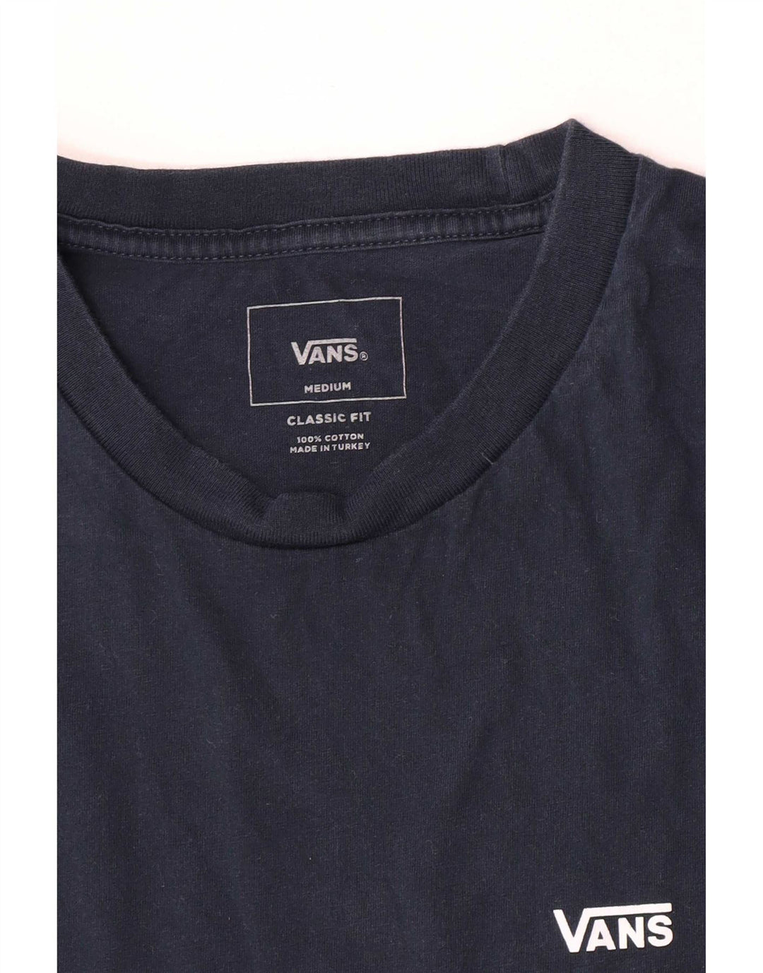 Vans Herre Classic Fit T-Shirt Top Medium Marineblå Bomuld