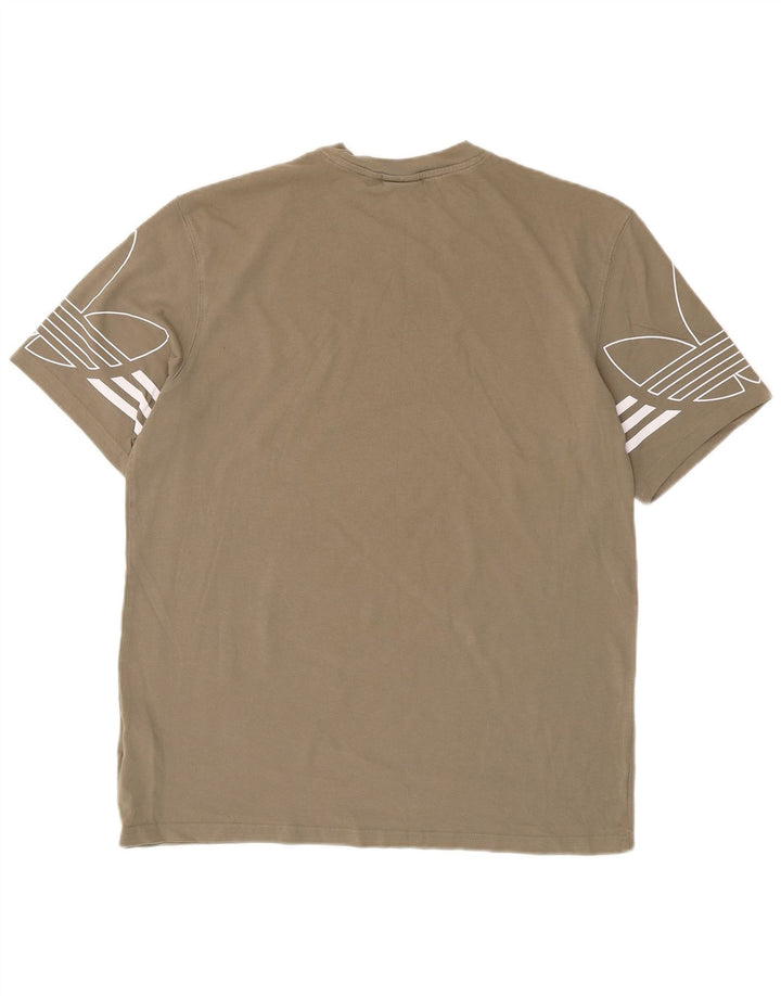 Adidas grafisk t-shirt til mænd, medium Khaki Bomuld