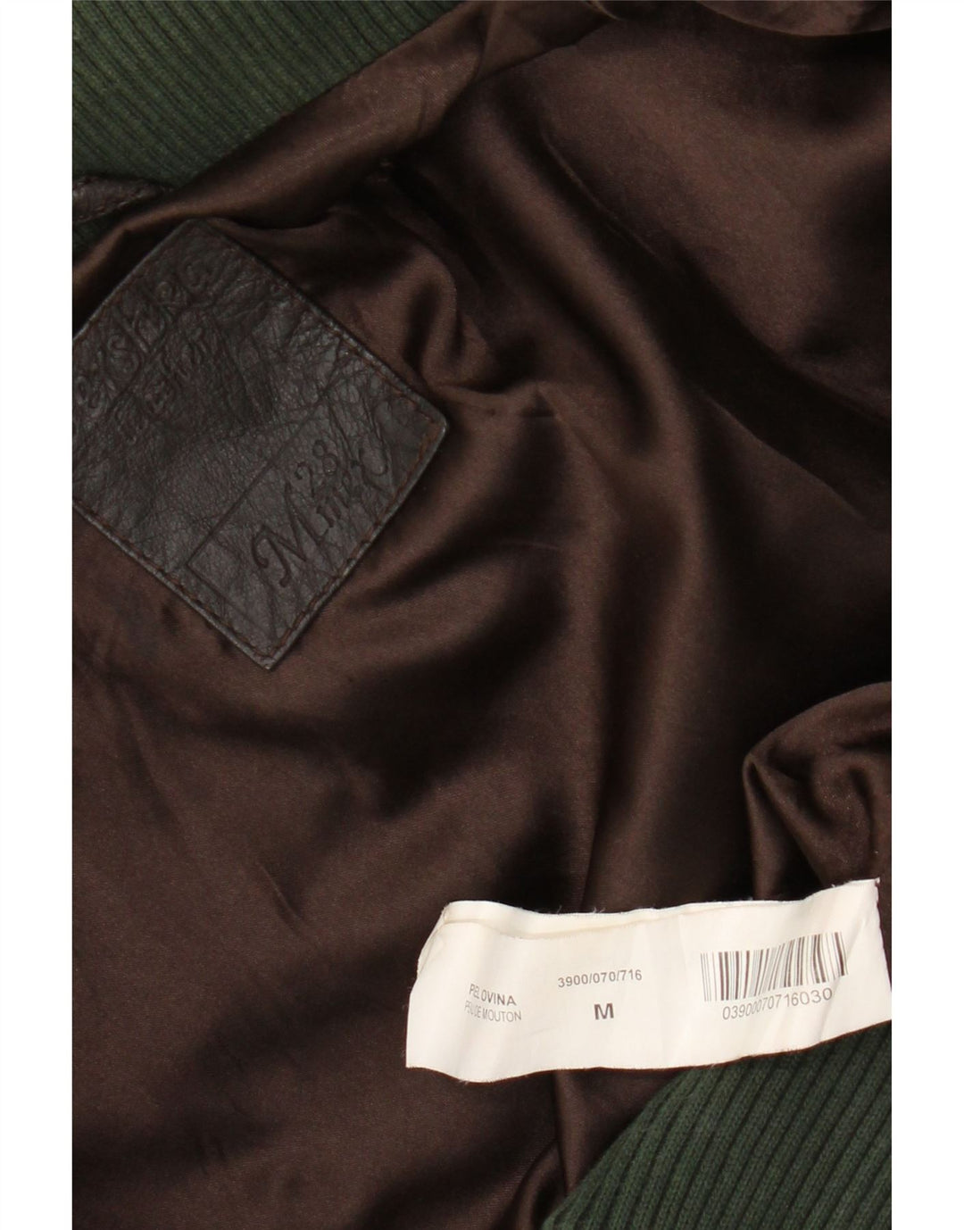 Bershka Womens Bomber Læderjakke UK 12 Medium Brown Læder