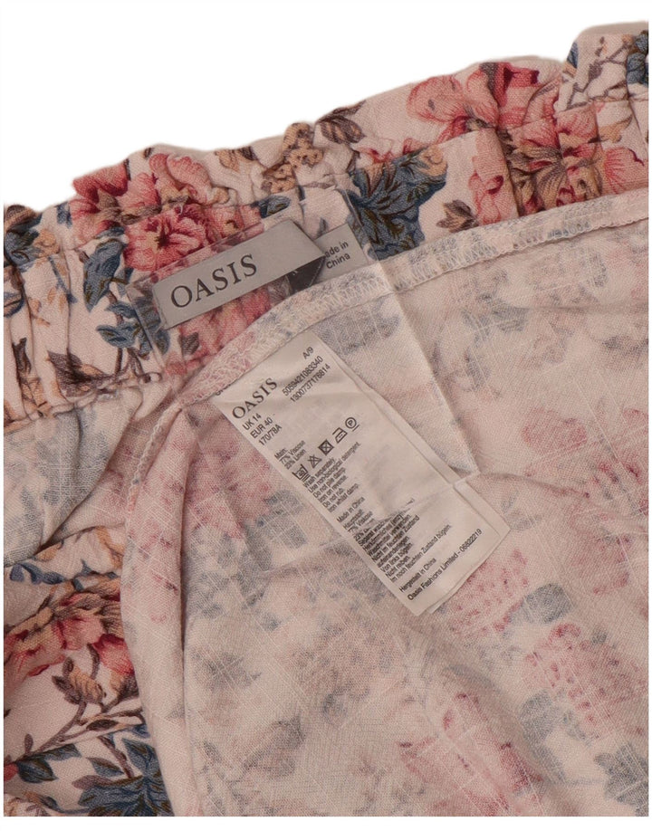 Oasis Dame Midi Nederdel UK 14 Medium W30 Flerfarvet Floral Viscose