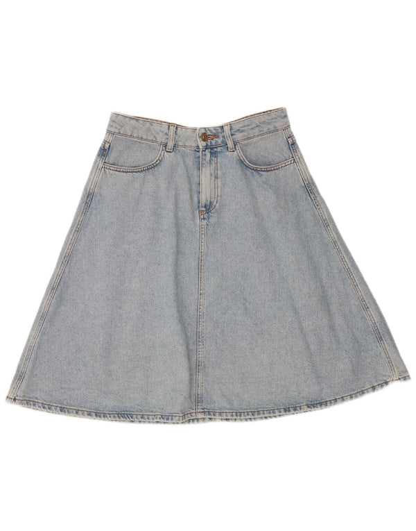 Zara Dame Denim Nederdel Medium W28 Blå