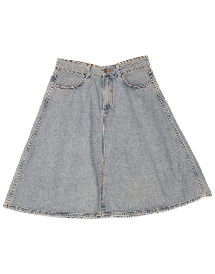 Zara Dame Denim Nederdel Medium W28 Blå