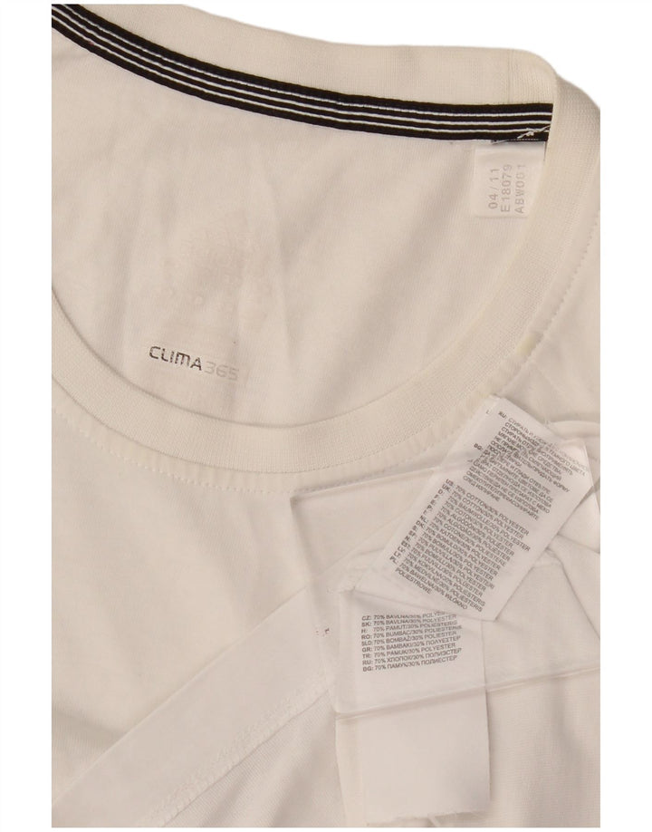 Adidas Herre Clima 365 T-Shirt Top Medium Hvid Bomuld