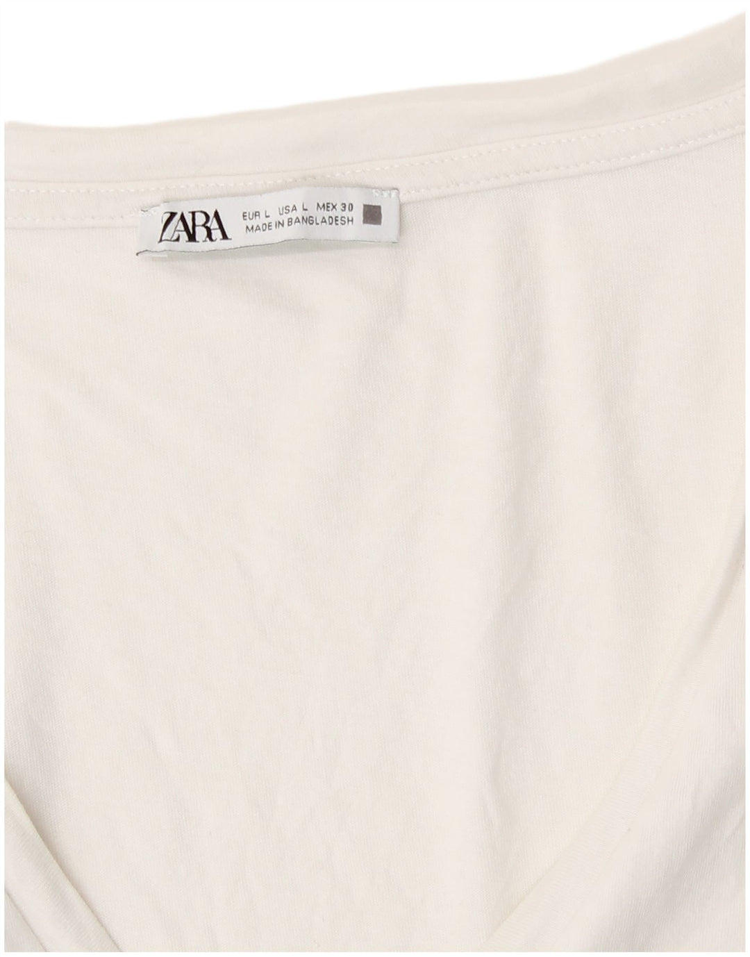 Zara Dame T-Shirt Top UK 16 Large White