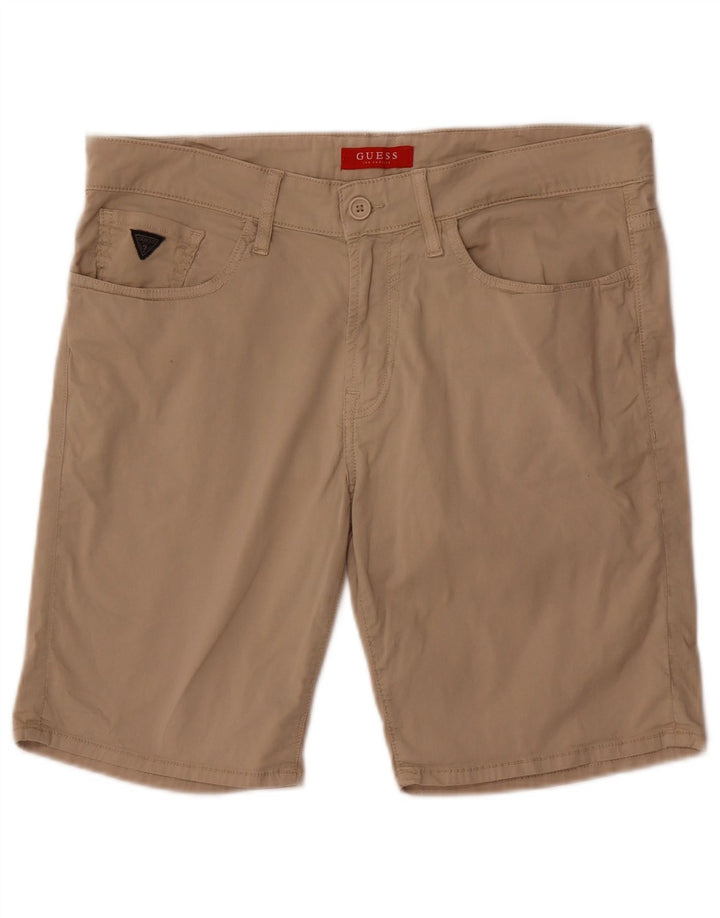 Guess Herre Casual Shorts W34 Large Beige Bomuld