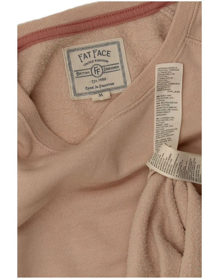 Fat Face Dame Sweatshirt Jumper UK 14 Medium Pink Polyester