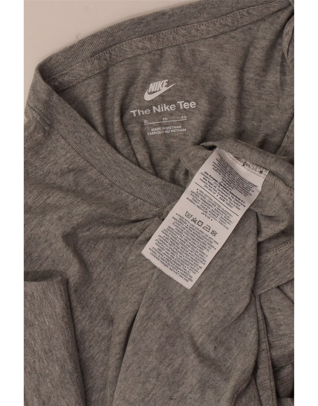 Nike T-shirt top til mænd XL Grå flækket bomuld