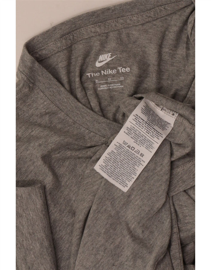 Nike T-shirt top til mænd XL Grå flækket bomuld