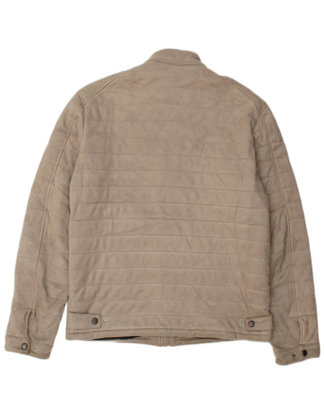 Zara Bomber Jacket UK 38 Medium Beige Polyester