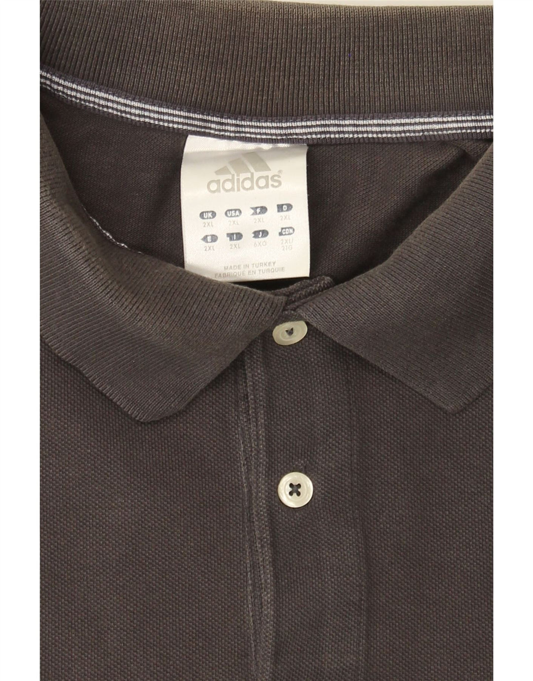 ADIDAS Mens Polo Shirt 2XL Grey Cotton Vintage Adidas and Second-Hand Adidas from Messina Hembry 
