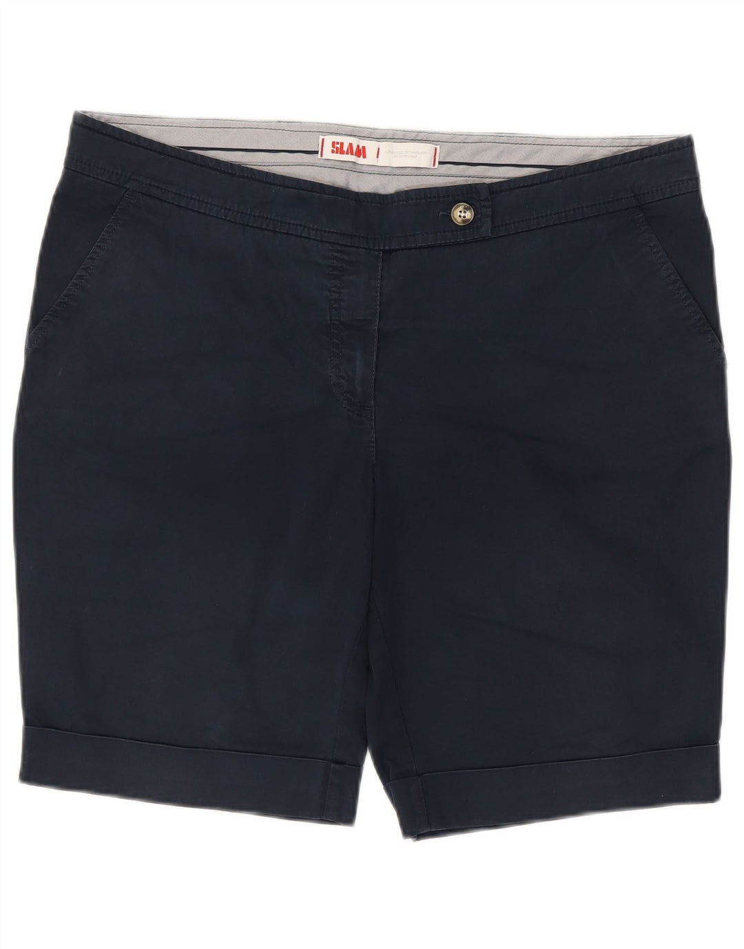 Slam Herre Chino Shorts IT 48 Medium W38 Marineblå Bomuld