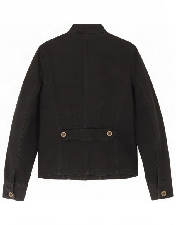 Zara Dame Trafaluc Utility Jacket UK 14 Medium Black Cotton