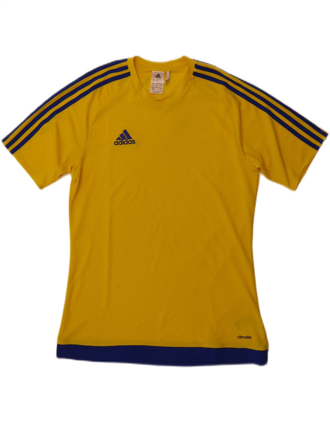 ADIDAS Herre Climalite T-Shirt Top Medium Gul Polyester