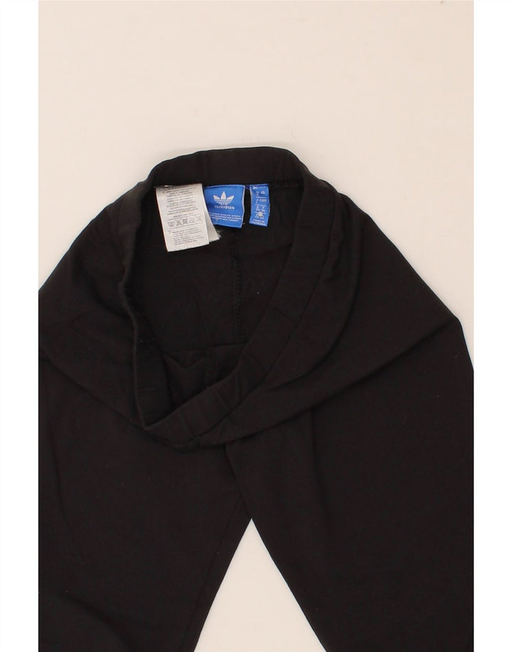 ADIDAS Womens Graphic Leggings UK 8 Small Black Cotton Vintage Adidas and Second-Hand Adidas from Messina Hembry 