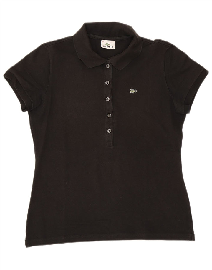 Lacoste Dame Polo Shirt Størrelse 44 Stor Sort Bomuld