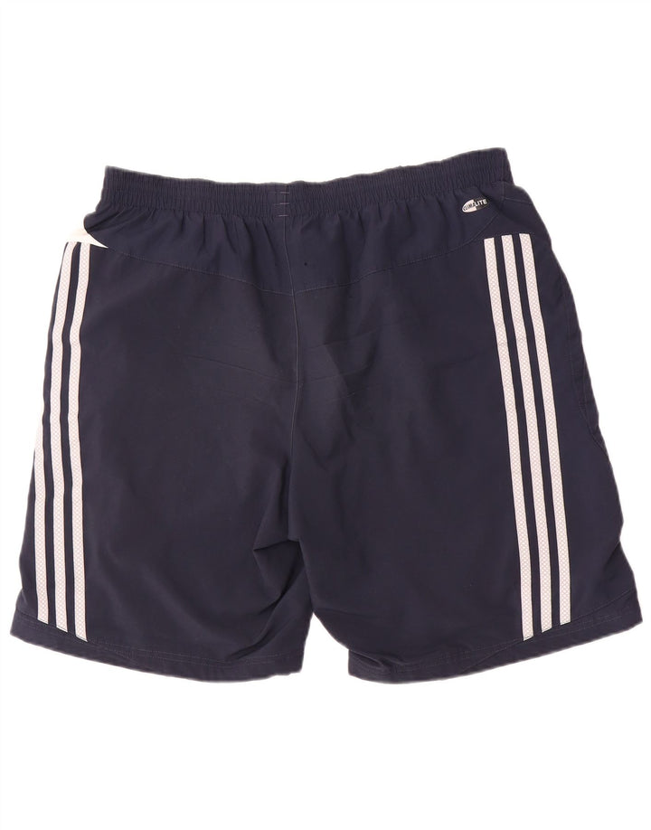 Adidas Herre Climalite Sportshorts Large Navy Blue Colourblock Polyester
