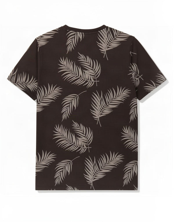 Puma Herre grafisk T-shirt Top Medium Sort Blomsterbomuld