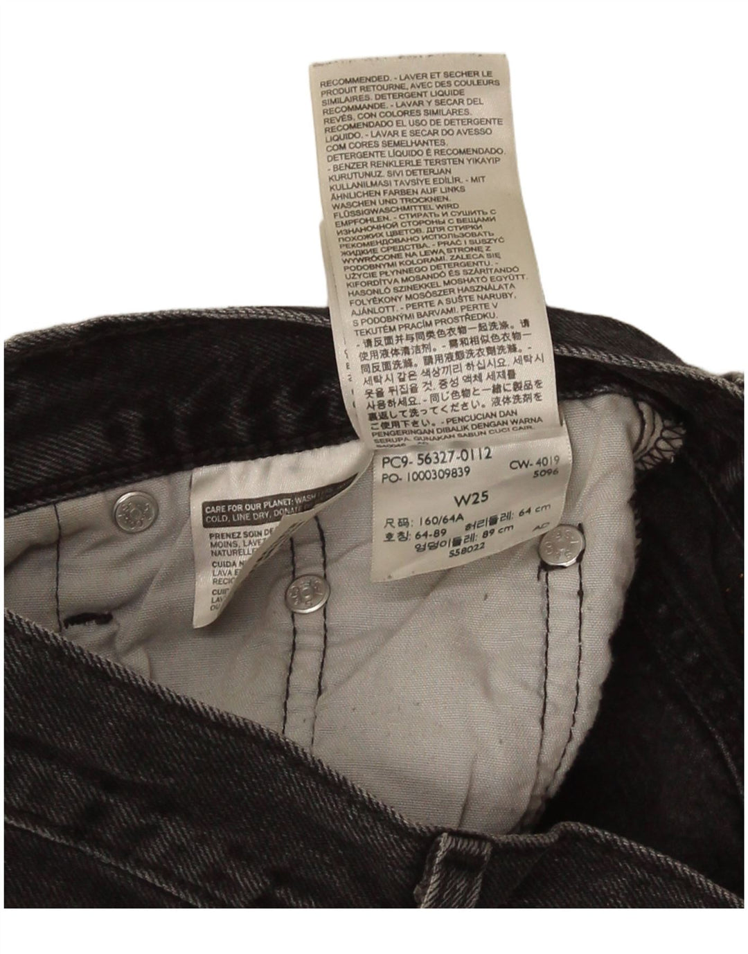 Levi's Womens 501 denimshorts W25 XS Grå bomuld