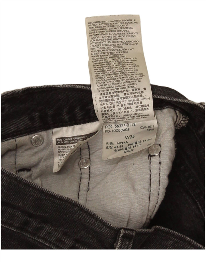 Levi's Womens 501 denimshorts W25 XS Grå bomuld
