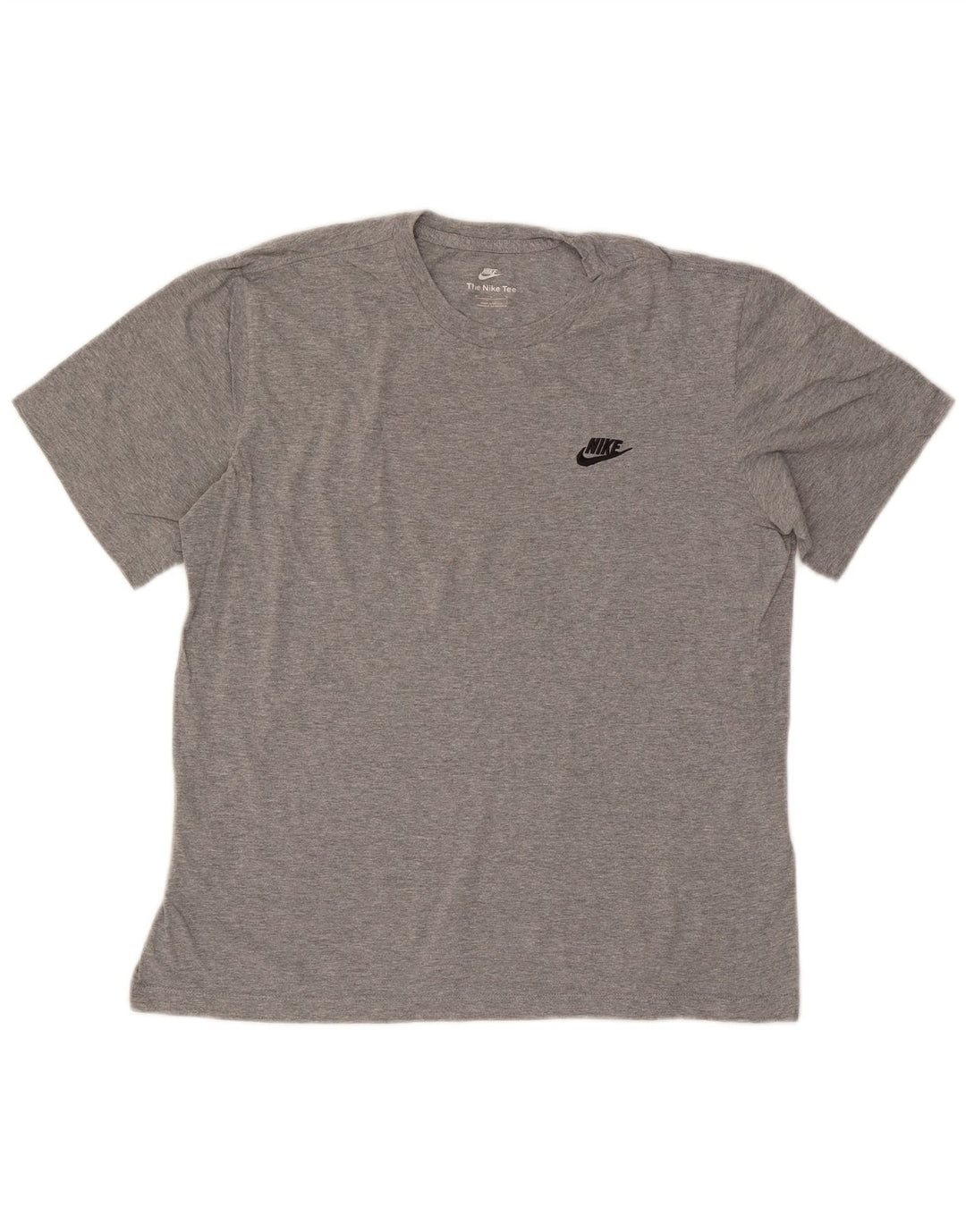 Nike herre T-shirt top mellemgrå flækket