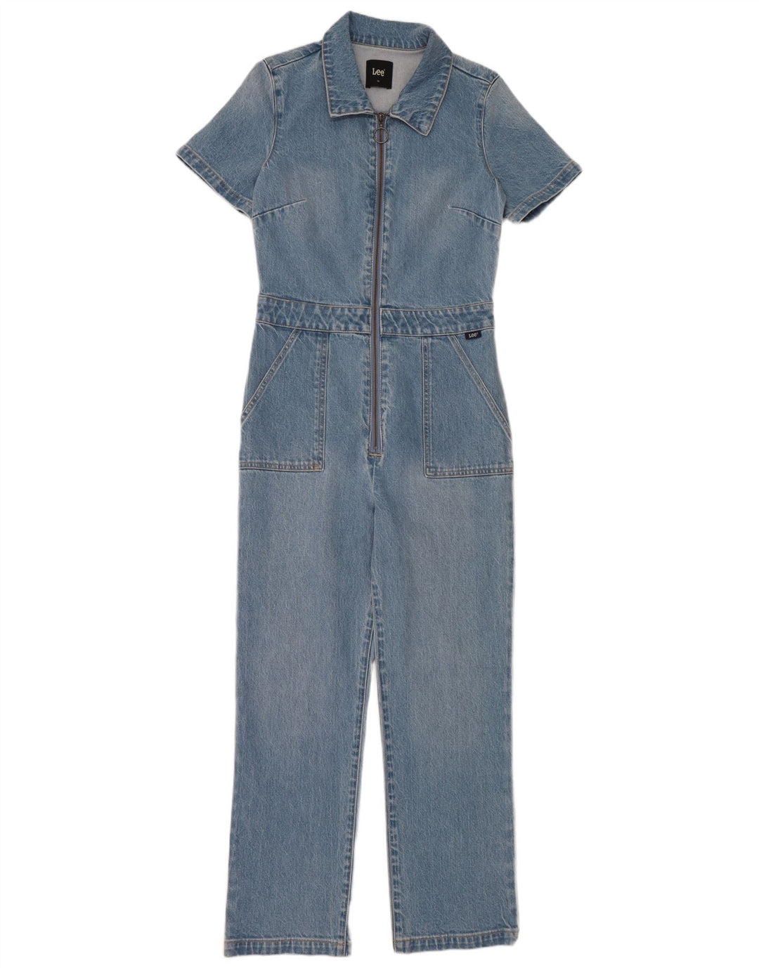 Lee Dame Denim Jumpsuit US 10 Large Blue Cotton