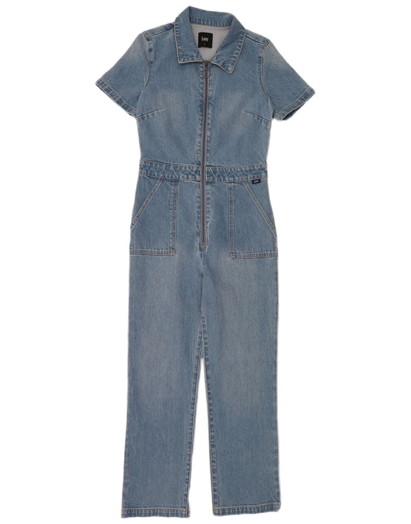 Lee Dame Denim Jumpsuit US 10 Large Blue Cotton