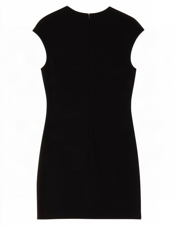 Zara Womens Sheath Dress UK 8 Small Black Polyester