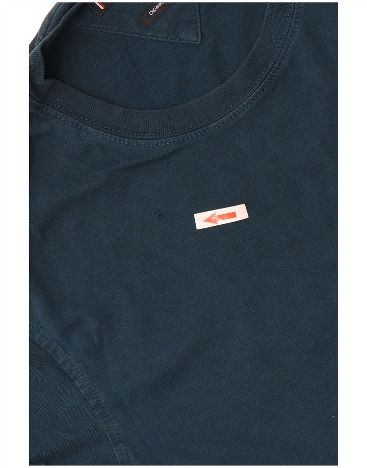 Tommy Hilfiger Herre T-Shirt Top Medium Marineblå Bomuld