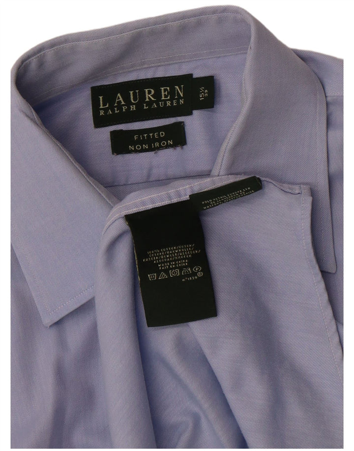 Ralph Lauren Herre Fitted Shirt Størrelse 15 1/2 39 Medium Blue Bomuld