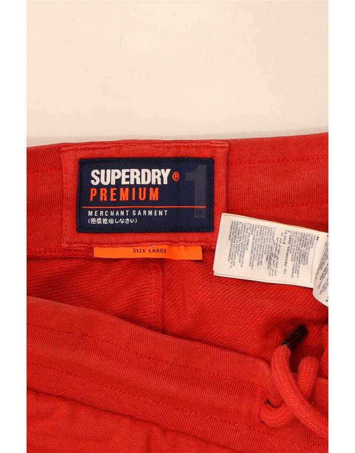 Superdry Sportshorts til mænd store røde bomuld