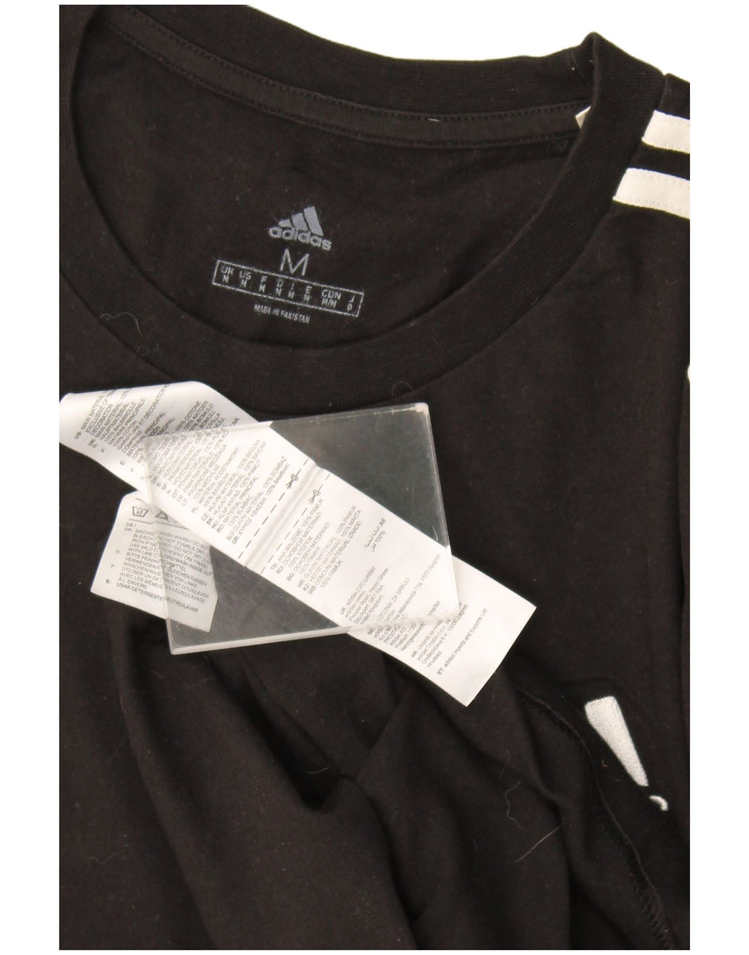 Adidas Herre T-Shirt Top Medium Sort Bomuld