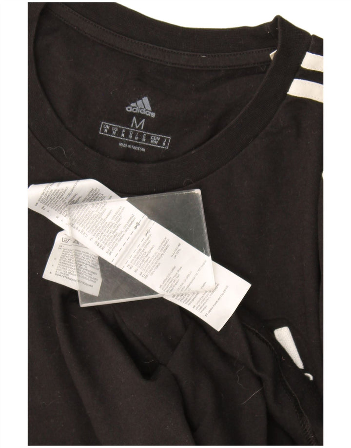 Adidas Herre T-Shirt Top Medium Sort Bomuld