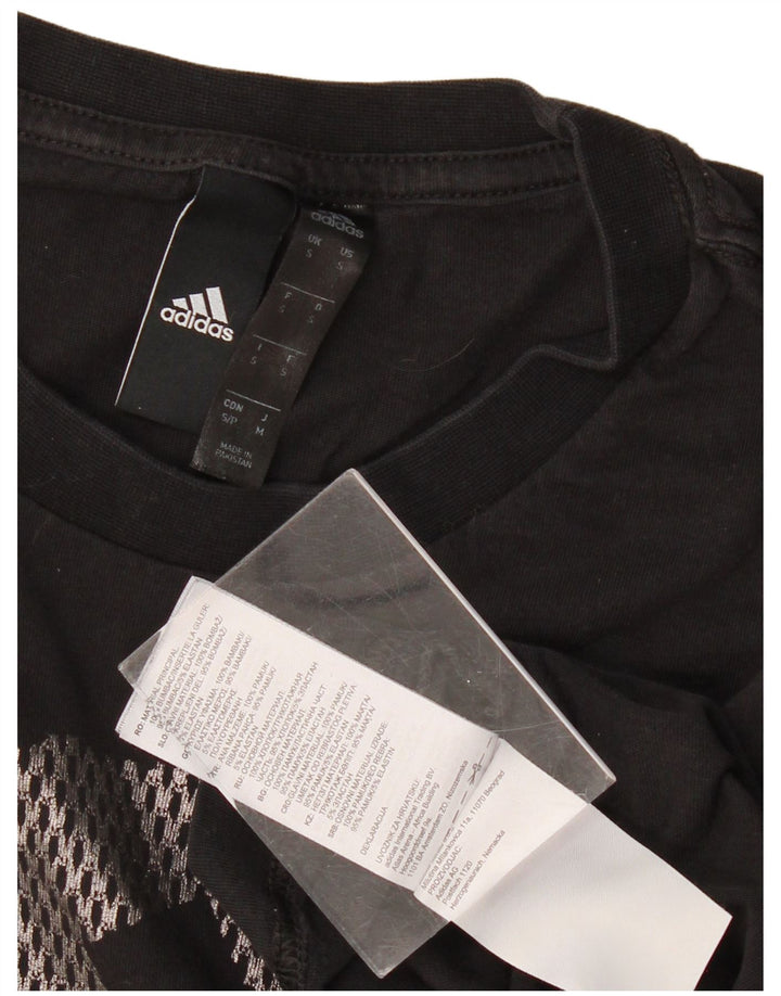 ADIDAS Grafisk T-shirt top til mænd, lille sort bomuld