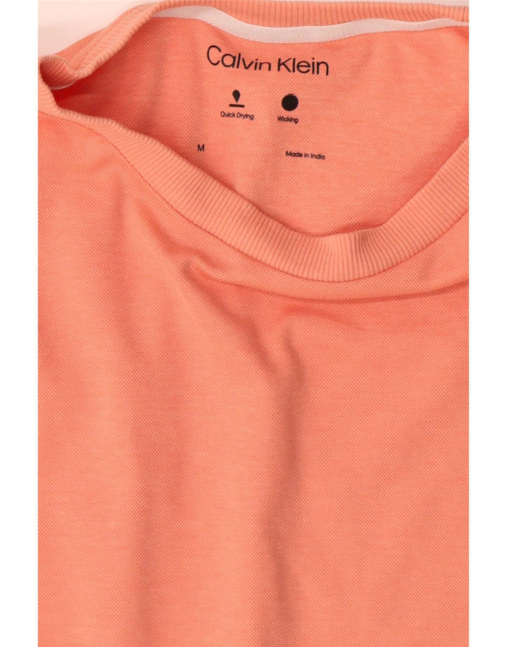 Calvin Klein Herre T-Shirt Top Medium Orange Bomuld