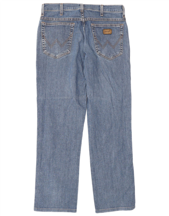 WRANGLER Herre Texas Straight Jeans W33 L30 Blå Polyester