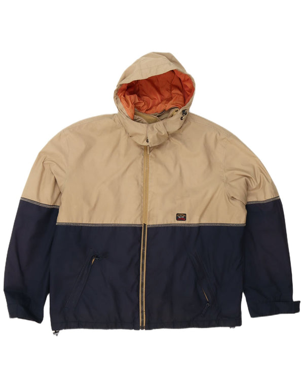 Paul & Shark Herre Yachting Windbreaker Jacket UK 44 2XL Beige Colourblock