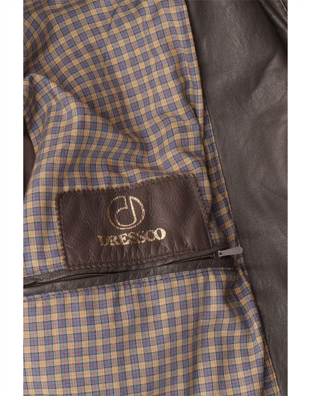 DRESSCO Herre Læderfrakke IT 54 2XL Grå Læder