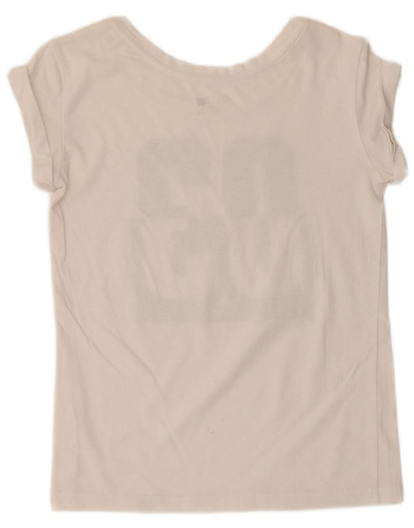 Adidas Dame Climalite Grafisk T-Shirt Top UK 4/6 XS Hvid