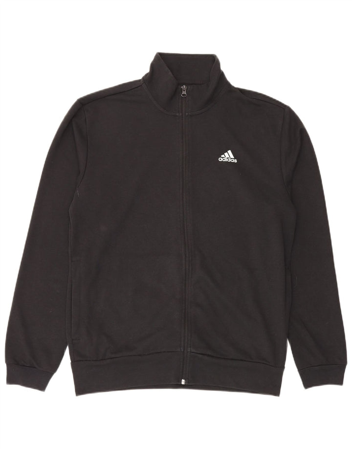 Adidas Herre Aeroready Graphic Tracksuit Top Jakke Medium Sort Polyester