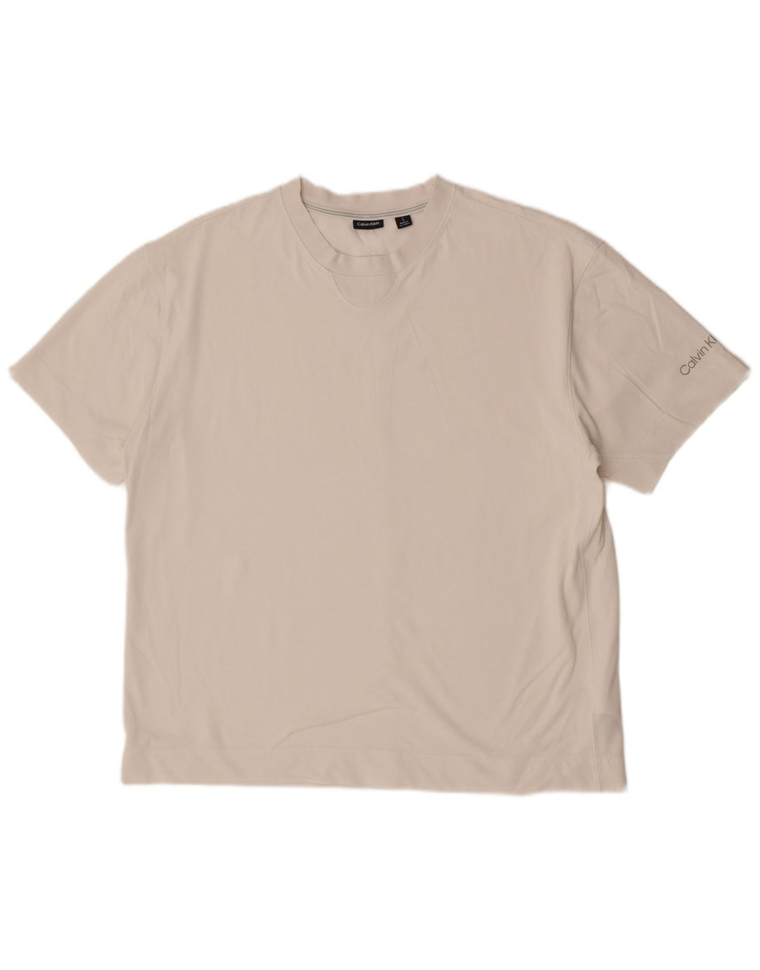 Calvin Klein Herre T-Shirt Top Stor Hvid Bomuld