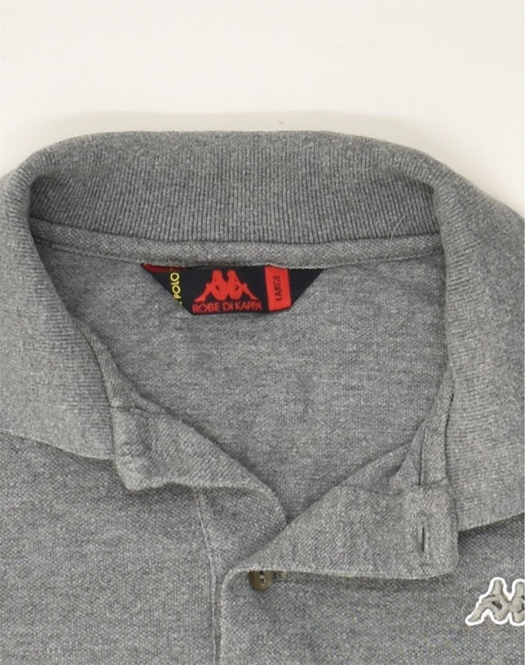 KAPPA Mens Polo Shirt Large Grey Cotton | Vintage Kappa | Thrift | Second-Hand Kappa | Used Clothing | Messina Hembry 